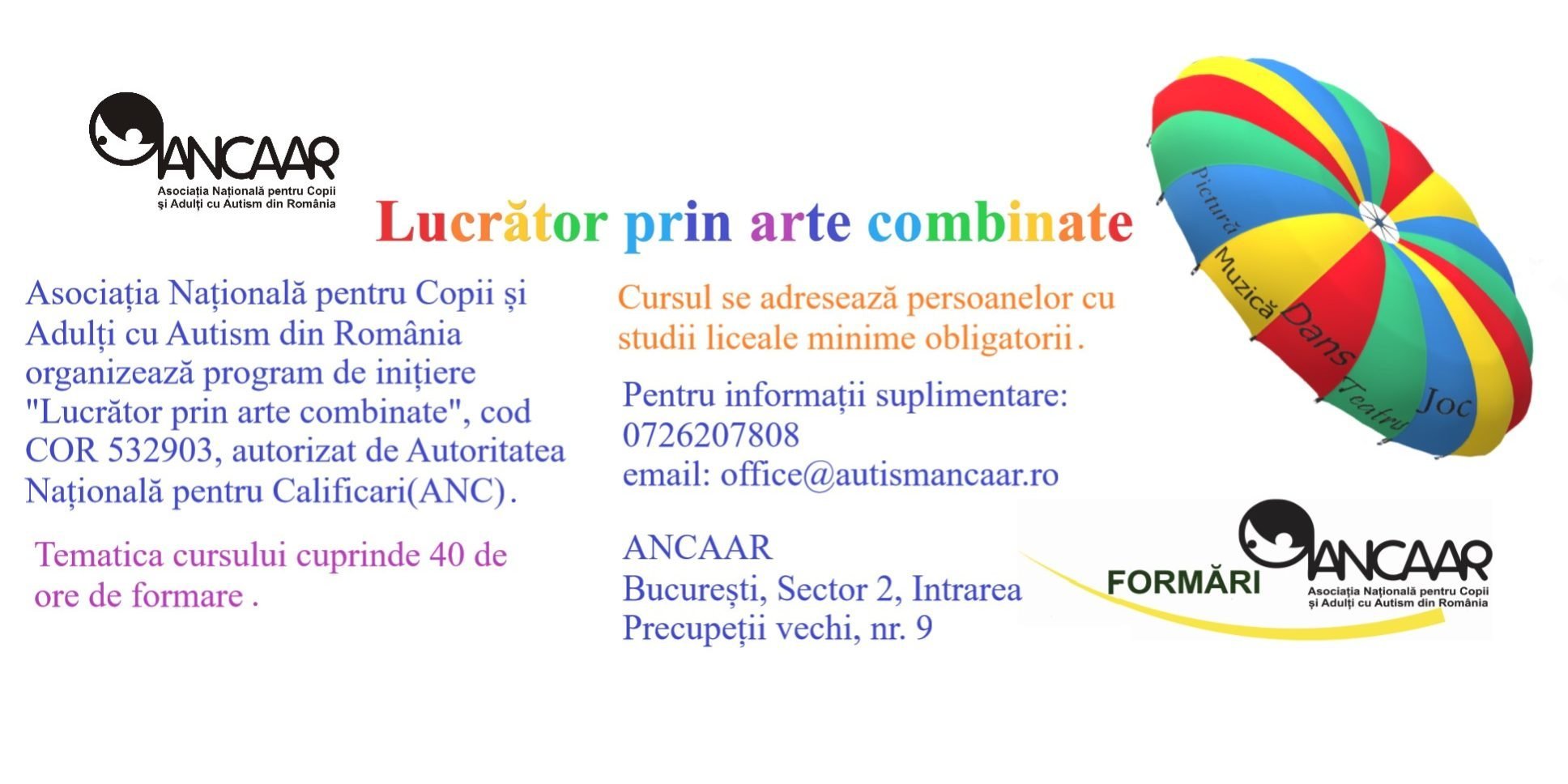 Afis lucrator prin arte combinate